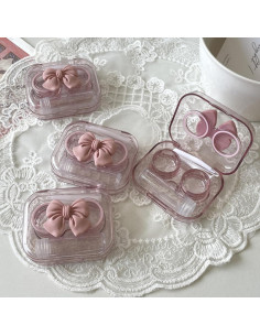 Estuche para Lentes de Contacto BEDARTIST Rosa Lazo 3D 4 Piezas 2