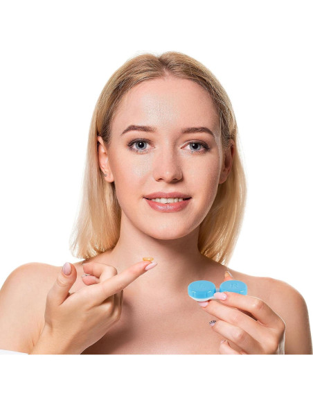 80 Estuches para Lentes de Contacto FVXEWRCS a Prueba de Fugas