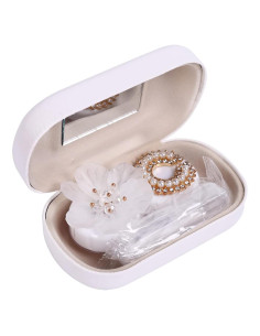 Estuche de Lentes de Contacto RURAUOGR Blanco 1 con Accesorios