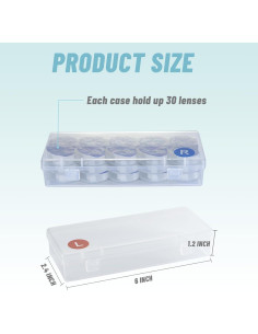 Estuche Organizador de Lentes de Contacto JynJyn - 2 Paquetes, 60 Lentes 2