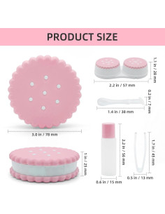 Estuche de Lentes de Contacto UpaClaire Rosa Compacto 7.6cm 2