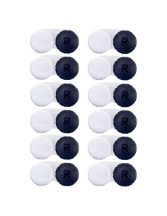 Paquete de 12 estuches para lentes de contacto RHUI negro