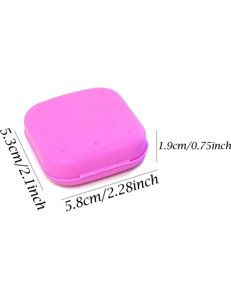 Estuche de Lentes de Contacto Portátil Honbay 2 Piezas Azul/Rosa