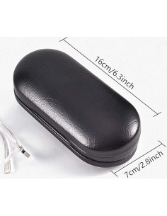 Estuche de Gafas 2 en 1 Negro con Lentes de Contacto 2