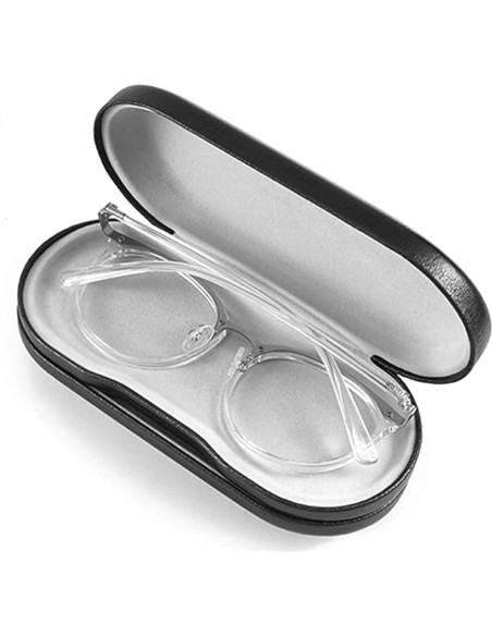 Estuche de Gafas 2 en 1 Negro con Lentes de Contacto