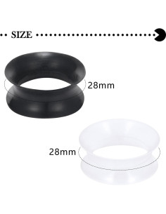 Túneles de Silicona Negra y Transparente Pexveiuu 28mm 2