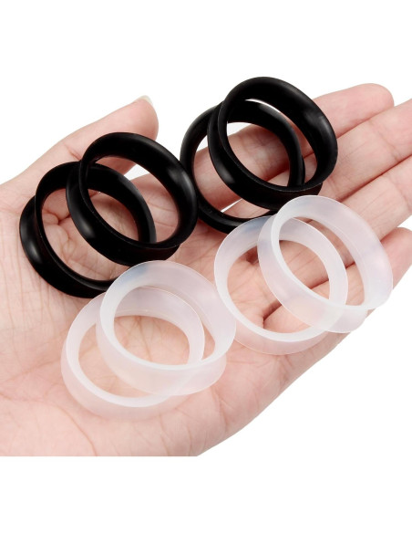 Túneles de Silicona Negra y Transparente Pexveiuu 28mm