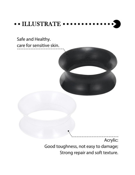 Túneles de Silicona Negra y Transparente Pexveiuu 28mm