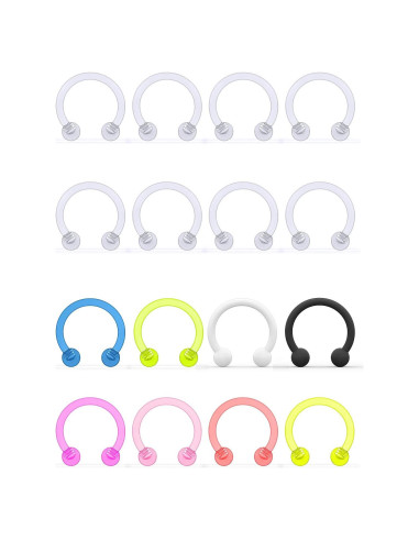 Anillos de Septum Acrílicos Yaalozei 14G 8mm 10mm 12mm