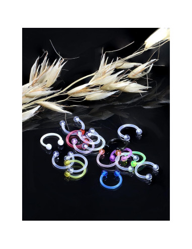 Anillos de Septum Acrílicos Yaalozei 14G 8mm 10mm 12mm