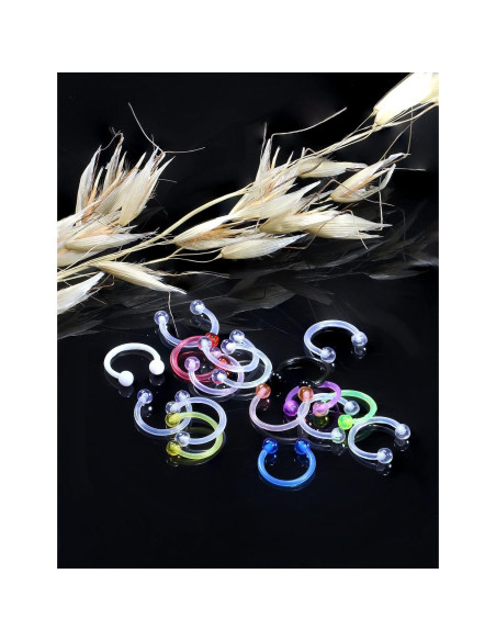 Anillos de Septum Acrílicos Yaalozei 14G 8mm 10mm 12mm