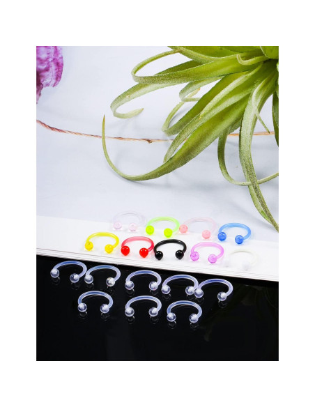 Anillos de Septum Acrílicos Yaalozei 14G 8mm 10mm 12mm