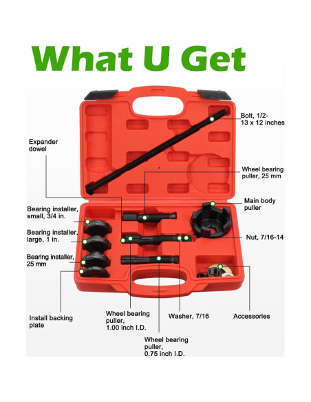 Kit de Herramientas GallopMax para Rodamientos de Rueda