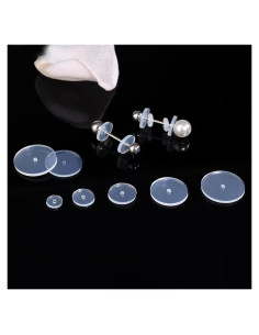 50 Tapones de Silicona Qualima 9mm para Piercings Curación