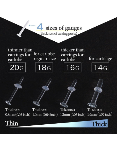 Pendientes de Stud Hipoalergénicos Piena 13mm Vidrio Templado