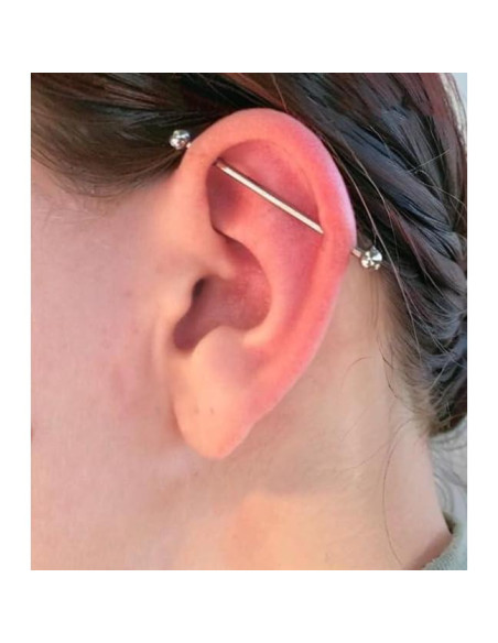 Aretes de Barra Industrial Acero Quirúrgico 38-60mm 5 Piezas