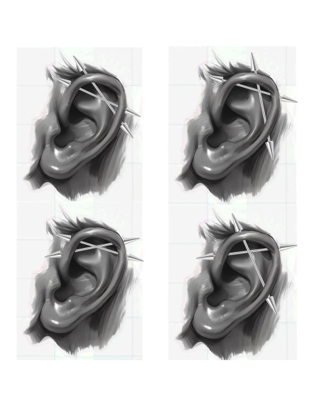 Aretes de Barra Industrial Acero Quirúrgico 38-60mm 5 Piezas