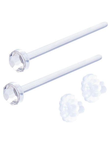 Pendientes de Stud de Vidrio Templado Piena 16G 10mm Hipoalergénicos