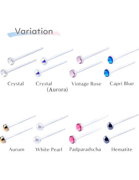 Pendientes de Stud de Vidrio Templado Piena 16G 10mm Hipoalergénicos