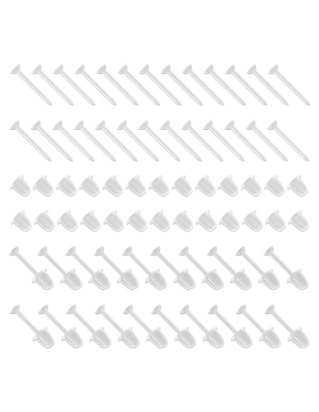 200 Pares de Pendientes Transparentes Mikovivi 1.19x0.30cm