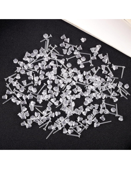 200 Pares de Pendientes Transparentes Mikovivi 1.19x0.30cm