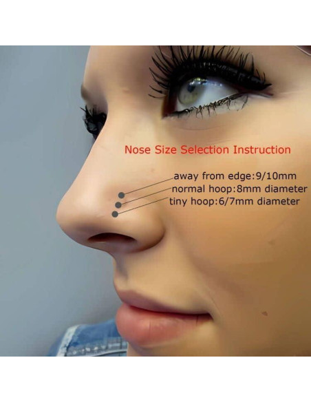 Aros de Nariz Hipoalergénicos NewkeepsR 20G Acero Quirúrgico