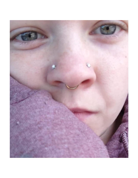 Aros Nasales QWALIT 20g Acero Inoxidable - 5 Pares