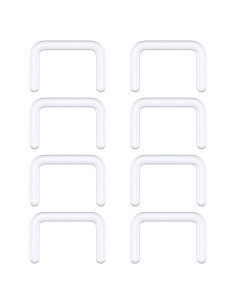 Retenedores de Septum Transparentes Bioflex - Paquete de 8 Piezas