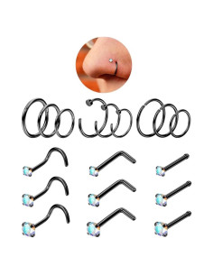 Aros Nasales UBGICIG 18G 20G Acero Quirúrgico 316L Hipoalergénico