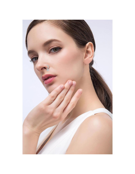 15PCS Anillos de Nariz Vegolita 20G Acero Inoxidable Mujeres