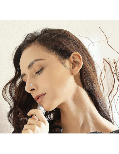 15PCS Anillos de Nariz Vegolita 20G Acero Inoxidable Mujeres