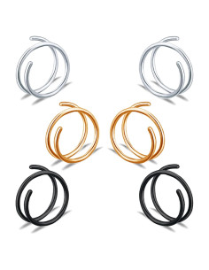 Anillo de Nariz Doble Aro Novtying - Acero Quirúrgico 20G