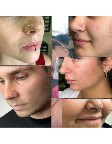 Aros Nasales UBGICIG 18G 20G Acero Quirúrgico 316L Hipoalergénico