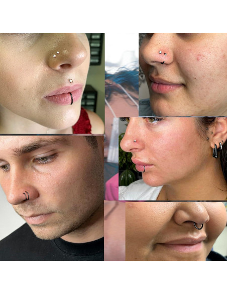 Aros Nasales UBGICIG 18G 20G Acero Quirúrgico 316L Hipoalergénico