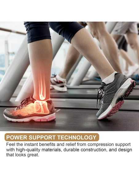 Geyoga 7 Pares Mangas de Compresión para Tobillo Alivio Dolor