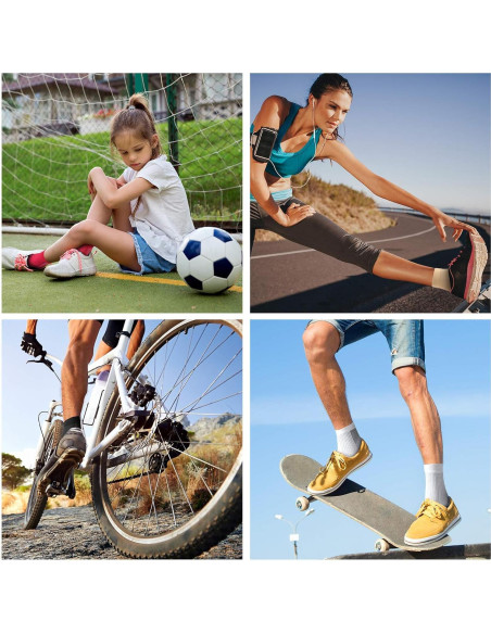 Geyoga 7 Pares Mangas de Compresión para Tobillo Alivio Dolor