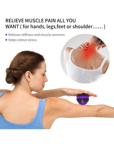 Bola de Masaje Coolrunner Púrpura 7.1cm - Relajación y Alivio