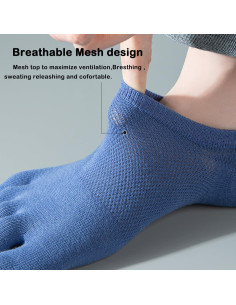 Calcetines de Dedos No Mostrar Meaiguo 4 Pares para Hombres 2