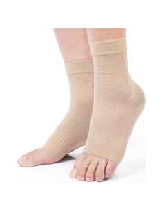 Manguito de Compresión para Tobillo KEKING - 20-30mmHg Beige