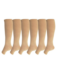 Calcetines de Compresión Sin Punta SKUNDU 15-20 mmHg 6 Pares