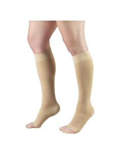 Medias de Compresión Truform 0865 Beige Punta Abierta 20-30 mmHg