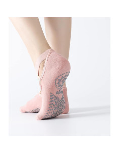 Calcetines Antideslizantes para Yoga y Pilates Mujeres Rosa 2