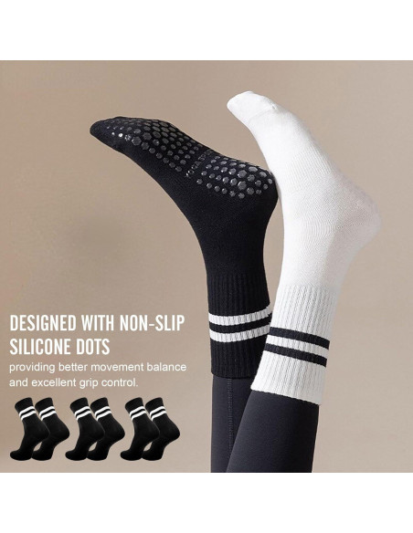 3 Pares de Calcetines Antideslizantes para Yoga Pddstance
