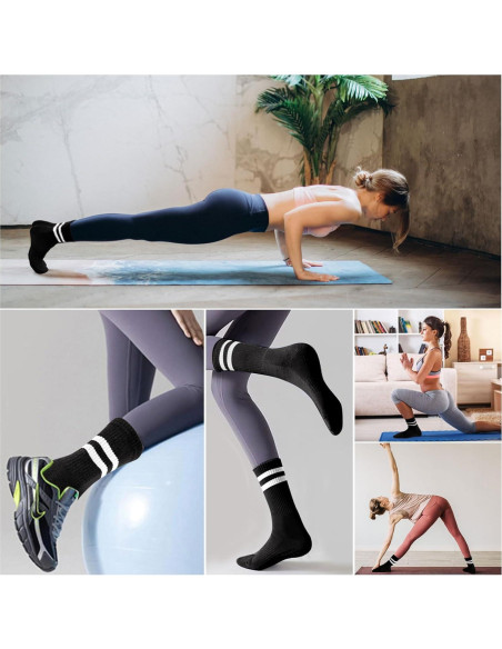 3 Pares de Calcetines Antideslizantes para Yoga Pddstance