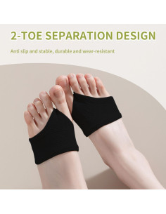 3 Pares Calcetines Peep Toe SooGree para Mujeres - Negros 2