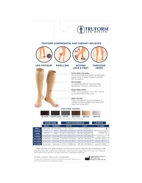 Medias de Compresión Microfibra Truform 20-30 mmHg Beige Grande