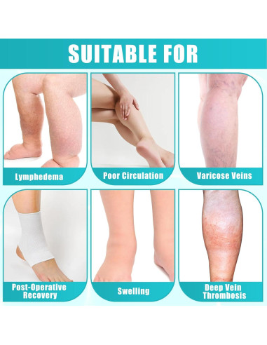 4 Pares de Medias de Compresión CACASO Punta Abierta 15-20 mmHg