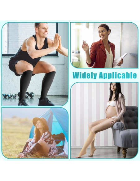 4 Pares de Medias de Compresión CACASO Punta Abierta 15-20 mmHg