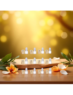 12 Botellas de Vidrio Roll-on WLngtv 1ml Doradas Reutilizables 2