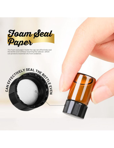 Botellas de Vidrio Ámbar 2ml Teenitor - Paquete de 100 Unidades